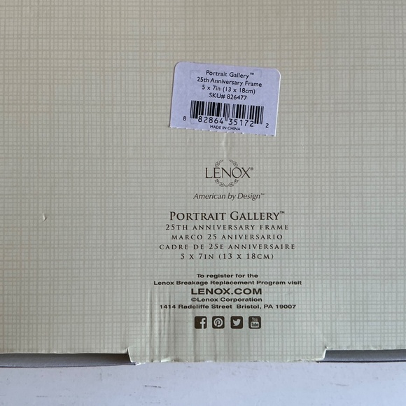 New in Box Lenox 25TH ANNIVERSARY 5x7” Picture Frame - Picture 6 of 7